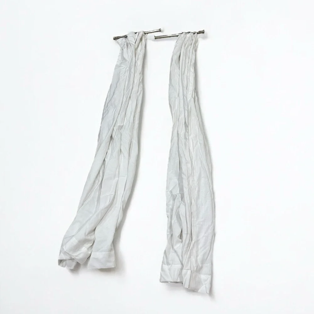 2pk Light Filtering Farrah Curtain Panel UV Protection-Adjustable Rods and Clips